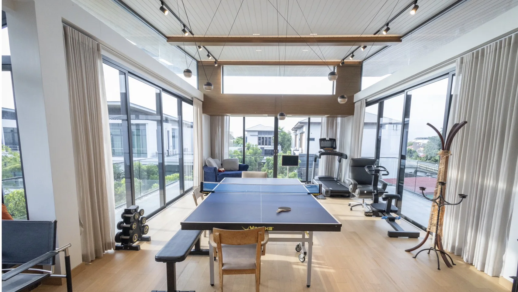Third-floor activity and fitness room