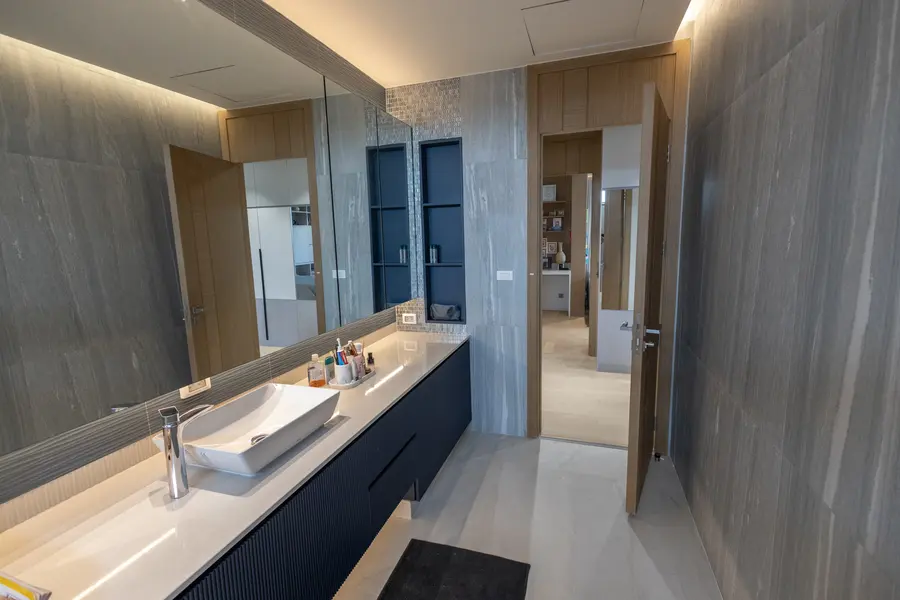 Large bathroom vanity and storage