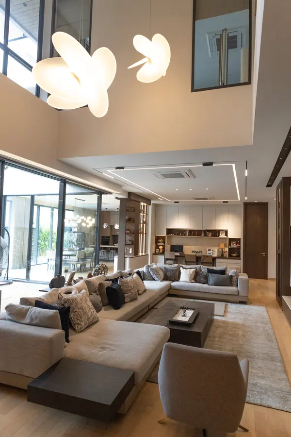 Vertical architectural view of the main family room