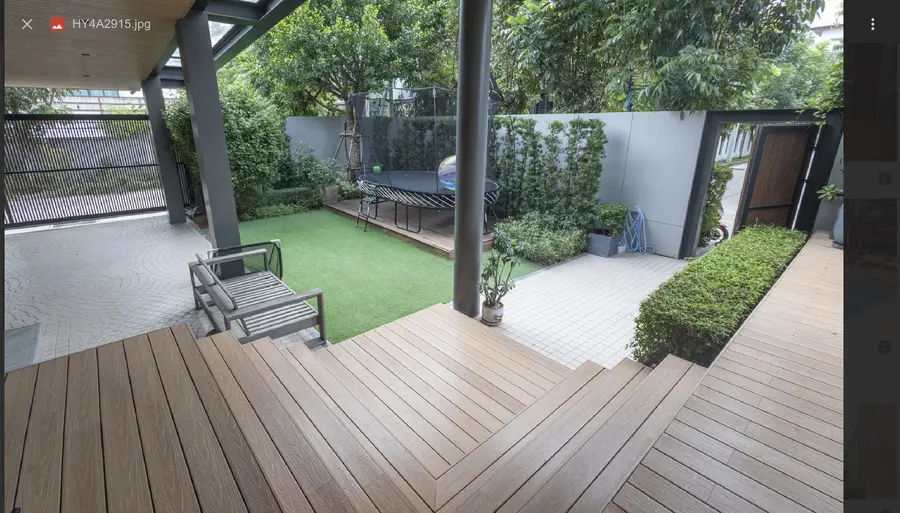 Private garden and outdoor play area